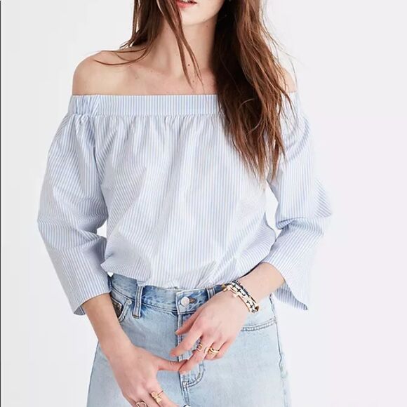 Madewell Clean Off-the-Shoulder Top NWOT - Picture 1 of 8